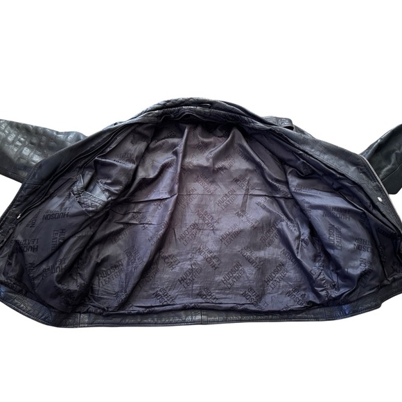 Vintage Hudson Genuine Leather Jacket Motorcycle Size 48? Vtg Riding Lined - Picture 5 of 12